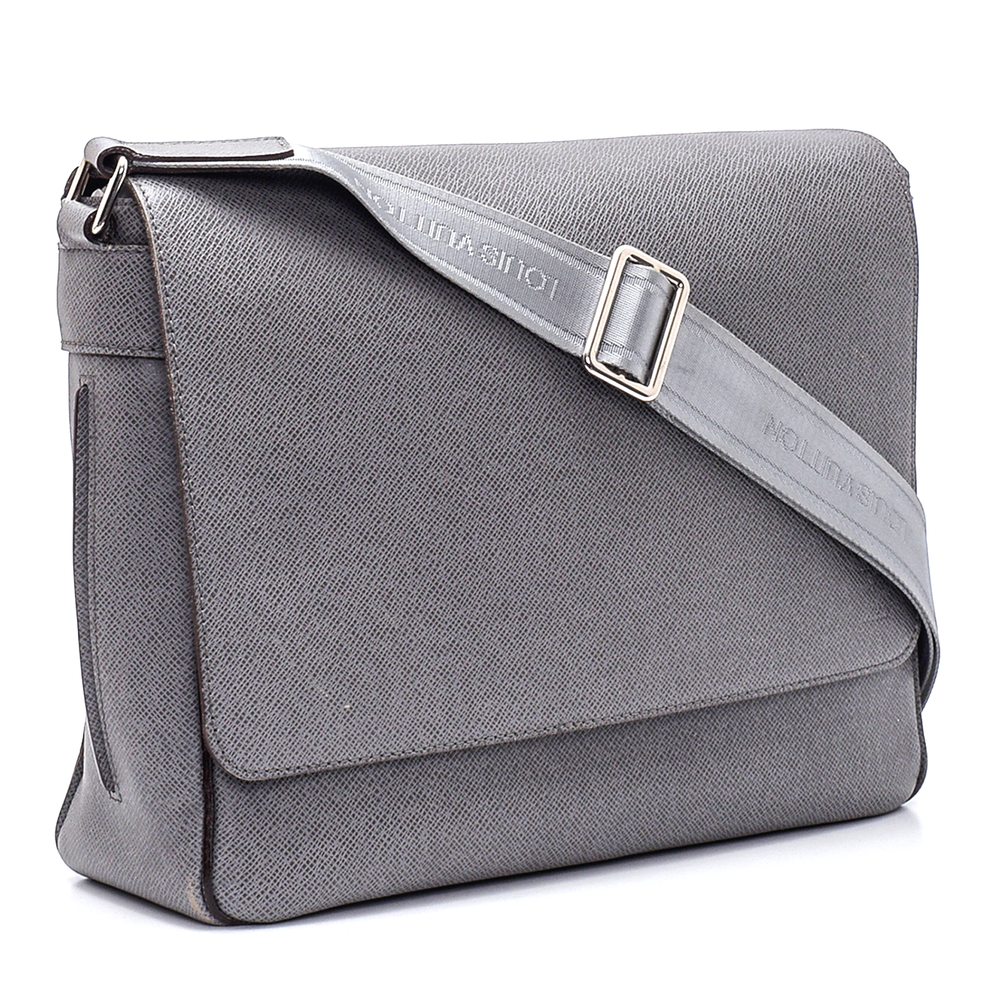 Louis Vuitton Grey Taiga Leather Roman PM Messenger Bag